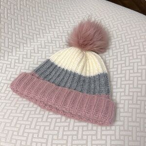 Neapolitan Knit Beanie with Pompom